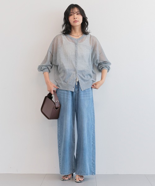 BARNYARDSTORM（バンヤードストーム）の「BARNYARDSTORM / シアー2WAYロゴカーデ/ ハンドウォッシャブル（カーディガン/ボレロ・レディース・ブラック/ブラウン/グレー・FREE）」の18枚目の写真