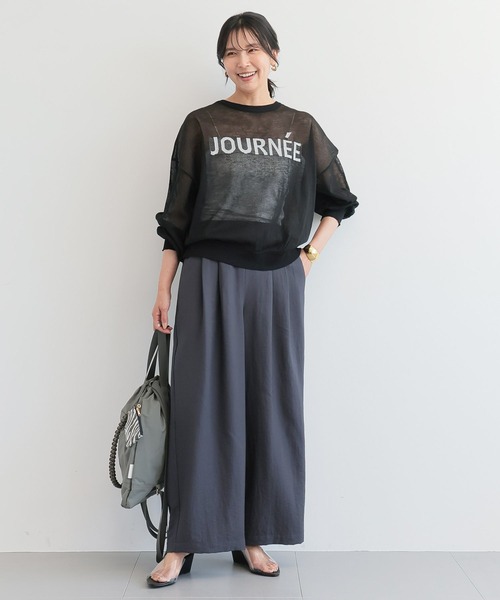 BARNYARDSTORM（バンヤードストーム）の「BARNYARDSTORM / シアー2WAYロゴカーデ/ ハンドウォッシャブル（カーディガン/ボレロ・レディース・ブラック/ブラウン/グレー・FREE）」の21枚目の写真