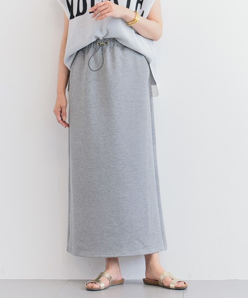 BARNYARDSTORM（バンヤードストーム）の「BARNYARDSTORM / ボンディングタイトスカート＜セットアップ対応＞【WEB限定】（スカート・レディース・グレー/ブラウン/ブラック/ネイビー/ベージュ・FREE）」の6枚目の写真