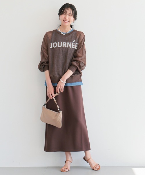 BARNYARDSTORM（バンヤードストーム）の「BARNYARDSTORM / ボンディングタイトスカート＜セットアップ対応＞【WEB限定】（スカート・レディース・グレー/ブラウン/ブラック/ネイビー/ベージュ・FREE）」の11枚目の写真