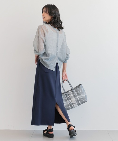 BARNYARDSTORM（バンヤードストーム）の「BARNYARDSTORM / ボンディングタイトスカート＜セットアップ対応＞【WEB限定】（スカート・レディース・グレー/ブラウン/ブラック/ネイビー/ベージュ・FREE）」の20枚目の写真