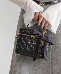 RANDA | 2WAY リボンチャームキルティングバニティバッグ(ショルダーバッグ)