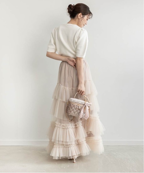 RANDA（ランダ）の「2WAY リボンチャームキルティングバニティバッグ（ショルダーバッグ・レディース・ピンク/ブラック/クリーム・FREE）」の16枚目の写真