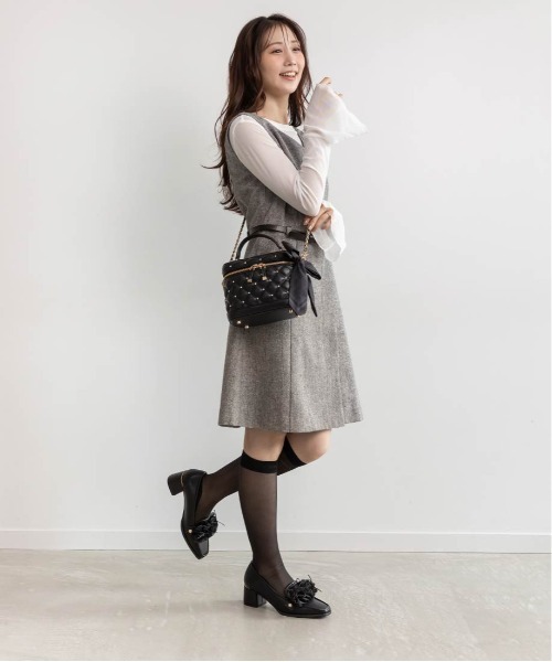 RANDA（ランダ）の「2WAY リボンチャームキルティングバニティバッグ（ショルダーバッグ・レディース・ピンク/ブラック/クリーム・FREE）」の21枚目の写真