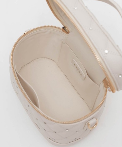 2WAY リボンチャームキルティングバニティバッグ（ショルダーバッグ