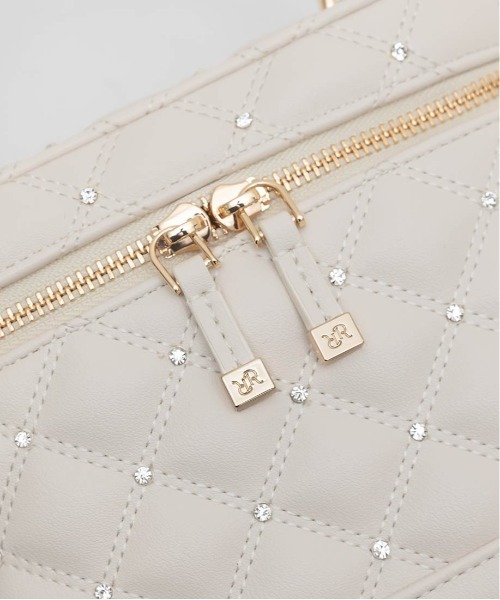 2WAY リボンチャームキルティングバニティバッグ（ショルダーバッグ