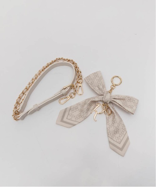 2WAY リボンチャームキルティングバニティバッグ（ショルダーバッグ