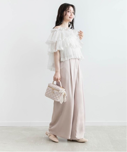 RANDA（ランダ）の「2WAY リボンチャームキルティングバニティバッグ（ショルダーバッグ・レディース・ピンク/ブラック/クリーム/ピンクベージュ/ホワイト・FREE）」の13枚目の写真