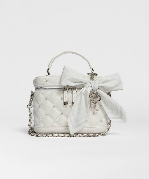 RANDA（ランダ）の「2WAY リボンチャームキルティングバニティバッグ（ショルダーバッグ・レディース・ピンク/ブラック/クリーム/ピンクベージュ/ホワイト・FREE）」の14枚目の写真