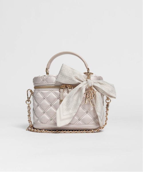 RANDA（ランダ）の「2WAY リボンチャームキルティングバニティバッグ（ショルダーバッグ・レディース・ピンク/ブラック/クリーム/ピンクベージュ/ホワイト・FREE）」の15枚目の写真