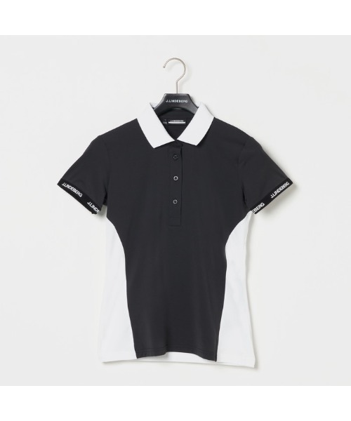 セール】【J.LINDEBERG/GOLF】カラーブロッキング半袖ポロ（シャツ
