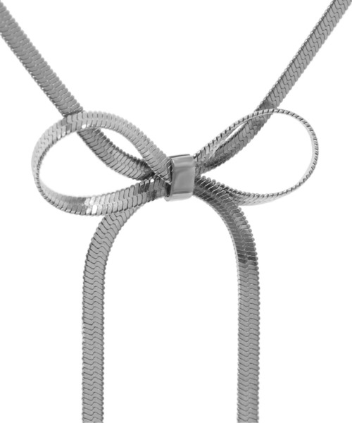 LHME（エルエイチエムイー）の「【WEB限定】“Moment”ベネチアンリボンネックレス/ステンレススティール【LHME / エルエイチエムイー】（ネックレス・レディース・シルバー/ゴールド・52cm）」の21枚目の写真