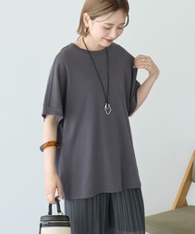 接触冷感スムースフレンチスリーブプルオーバー
