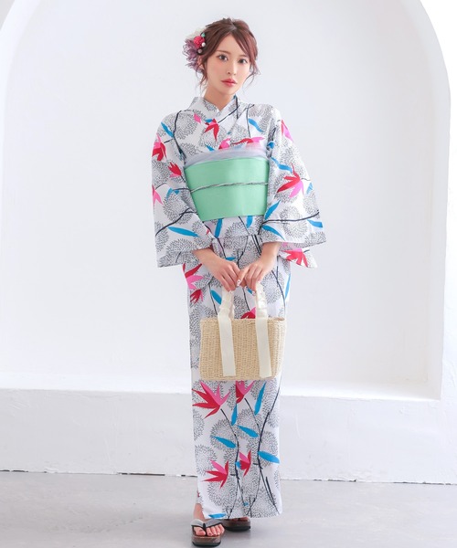 美品 浴衣セット 白系 帯付きZOZOTOWN購入1回着用★送料無料★ 美品 浴衣セット 白系 帯付きZOZOTOWN購入1回着用☆送料無料