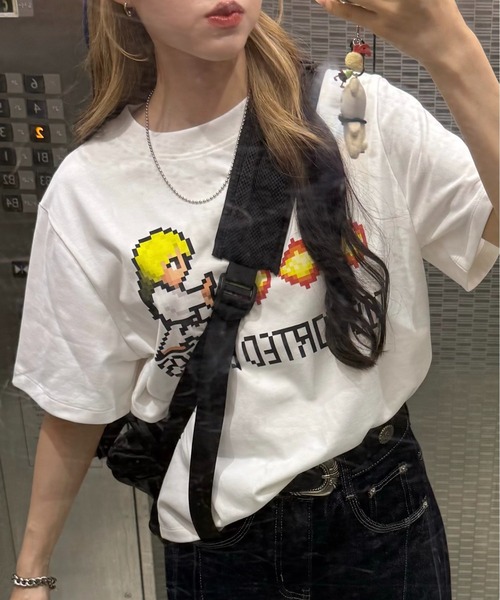 ROOPTOKYO（ループトウキョウ）の「ROOP TOKYO×側湾症ネキ ピクセルTシャツ（Tシャツ/カットソー・レディース・ホワイト・FREE）」の3枚目の写真