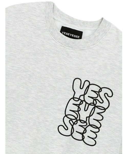 YESEYESEE(イエスアイシー)の「C-Logo Sweatshirt(スウェット・メンズ・ライトグレー/チャコール/ブラウン・S/M/XL/L)」の8枚目の写真