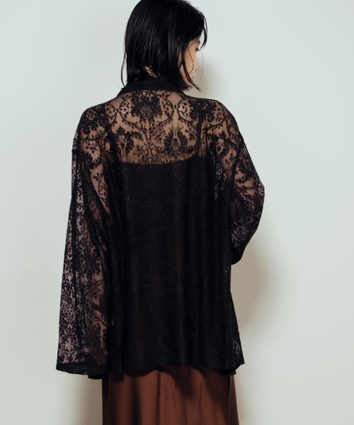 セール】シアーレースジャケット（テーラードジャケット）｜Shelly