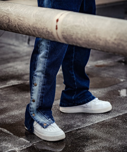 EXAMPLE(エグザンプル)の「EXAMPLE DENIM SIDE BUTTONS PANTS(デニムパンツ・メンズ・グレー/インディゴブルー・M/L/XL/XXL)」の5枚目の写真