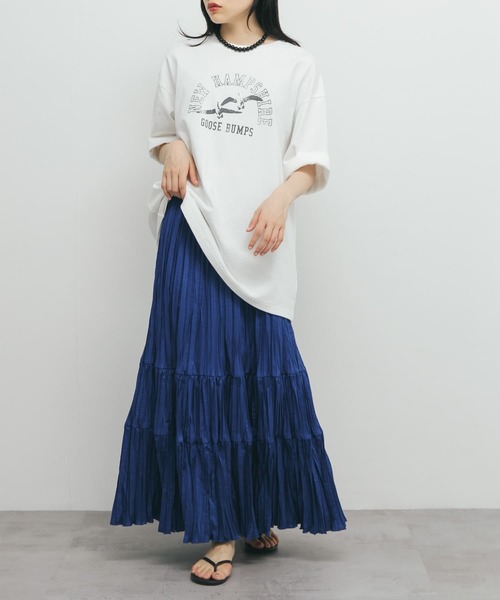 KBF（ケイビーエフ）の「ランダムプリーツスカート（スカート・レディース・オフホワイト/ブルー/ブラック・ONE）」の3枚目の写真