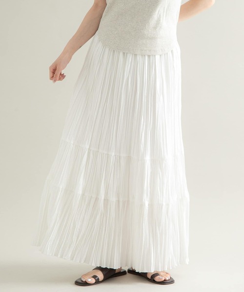 KBF（ケイビーエフ）の「ランダムプリーツスカート（スカート・レディース・オフホワイト/ブルー/ブラック・ONE）」の17枚目の写真