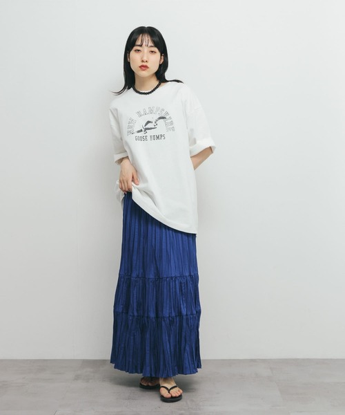 KBF（ケイビーエフ）の「ランダムプリーツスカート（スカート・レディース・オフホワイト/ブルー/ブラック・ONE）」の5枚目の写真