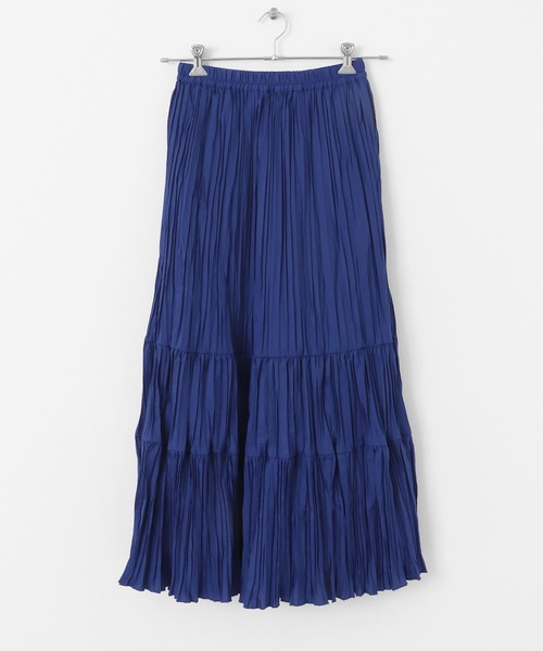 KBF（ケイビーエフ）の「ランダムプリーツスカート（スカート・レディース・オフホワイト/ブルー/ブラック・ONE）」の9枚目の写真