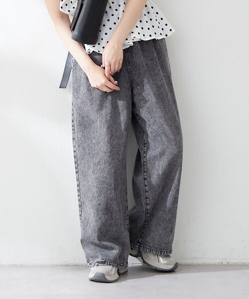 continuer de NICE CLAUP(コンティニューデナイスクラップ)の「【新色追加!】らくちん!イージーデニムパンツ(デニムパンツ・レディース・ブラック/ブルー/ネイビー・FREE)」の10枚目の写真