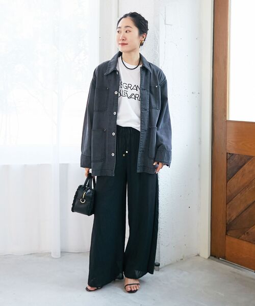 le.coeur blanc(ルクールブラン)の「デニムカバーオールジャケット(その他アウター・レディース・ブラック/ブルー・38)」の8枚目の写真