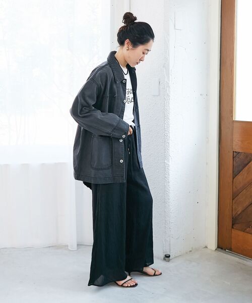 le.coeur blanc(ルクールブラン)の「デニムカバーオールジャケット(その他アウター・レディース・ブラック/ブルー・38)」の9枚目の写真