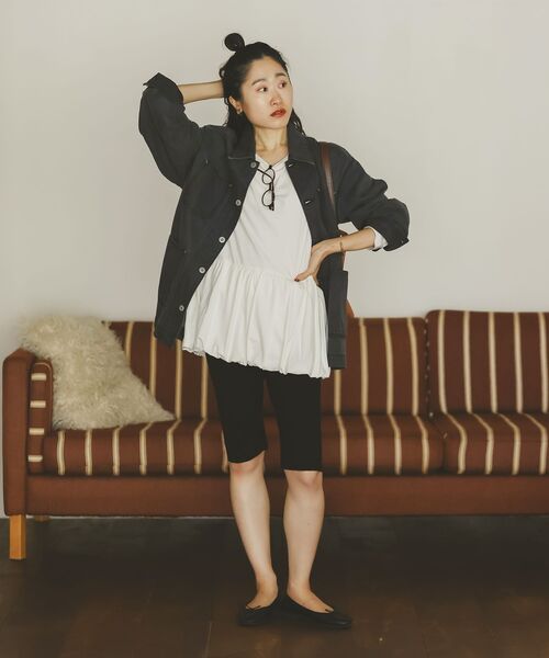 le.coeur blanc(ルクールブラン)の「デニムカバーオールジャケット(その他アウター・レディース・ブラック/ブルー・38)」の15枚目の写真