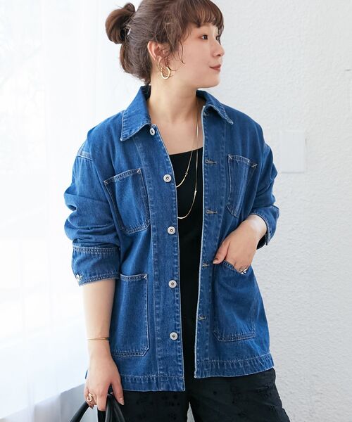 le.coeur blanc(ルクールブラン)の「デニムカバーオールジャケット(その他アウター・レディース・ブラック/ブルー・38)」の18枚目の写真