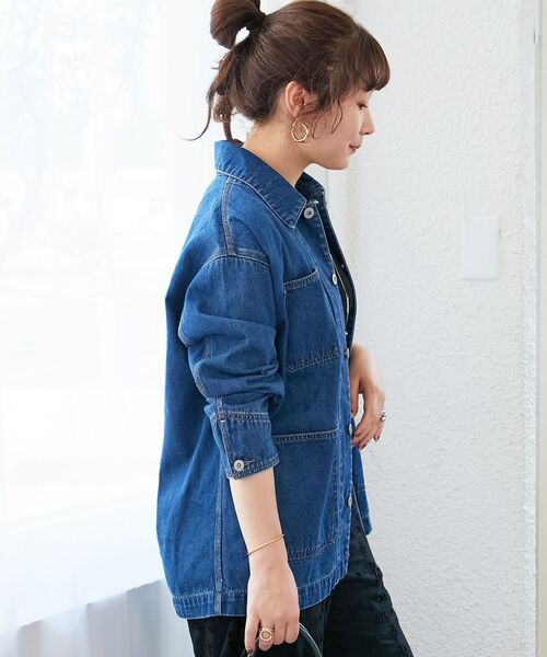 le.coeur blanc(ルクールブラン)の「デニムカバーオールジャケット(その他アウター・レディース・ブラック/ブルー・38)」の19枚目の写真