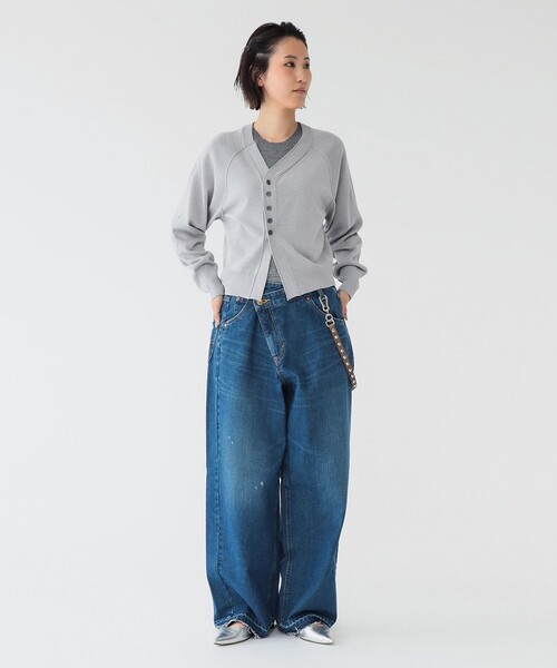 maturely（マチュアリー）の「【2/5再値下げ】maturely / グリッター V カーディガン（ニット/セーター・レディース・ブラウン/シルバー・ONE SIZE）」の4枚目の写真