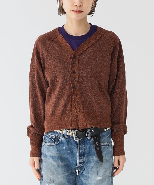 maturely（マチュアリー）の「【2/5再値下げ】maturely / グリッター V カーディガン（ニット/セーター・レディース・ブラウン/シルバー・ONE SIZE）」の9枚目の写真