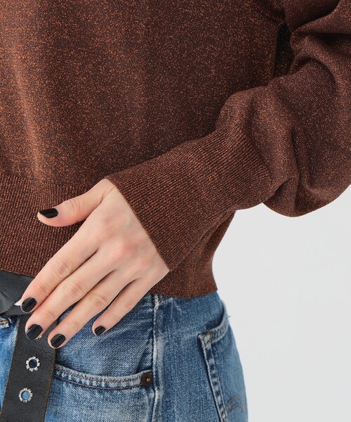 maturely（マチュアリー）の「【2/5再値下げ】maturely / グリッター V カーディガン（ニット/セーター・レディース・ブラウン/シルバー・ONE SIZE）」の13枚目の写真