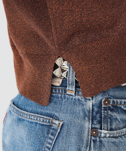 maturely（マチュアリー）の「【2/5再値下げ】maturely / グリッター V カーディガン（ニット/セーター・レディース・ブラウン/シルバー・ONE SIZE）」の15枚目の写真