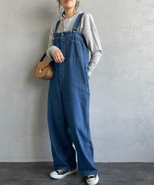 HANES（ヘインズ）の「[HANES/ヘインズ] ヘンリーネック サーマルカットソー（Tシャツ/カットソー・レディース・オフホワイト/ヘザーグレー/パープル/ダークネイビー・F）」の10枚目の写真