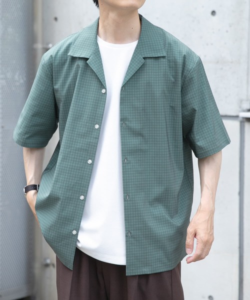 ITEMS URBANRESEARCH(アイテムズ アーバンリサーチ)の「Tattersall Open Collar shirts(シャツ/ブラウス・メンズ・カーキ/ブラック/ブラウン・MEDIUM/LARGE)」の11枚目の写真