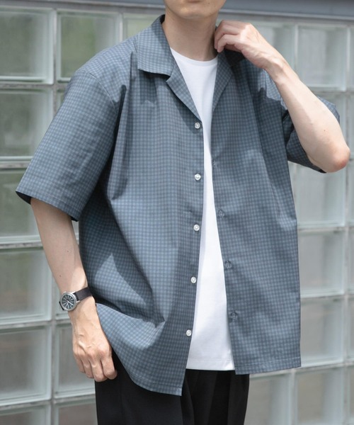 ITEMS URBANRESEARCH(アイテムズ アーバンリサーチ)の「Tattersall Open Collar shirts(シャツ/ブラウス・メンズ・カーキ/ブラック/ブラウン・MEDIUM/LARGE)」の12枚目の写真