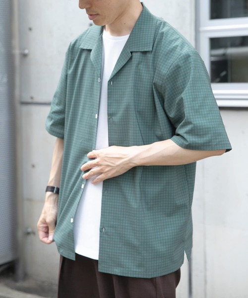 ITEMS URBANRESEARCH(アイテムズ アーバンリサーチ)の「Tattersall Open Collar shirts(シャツ/ブラウス・メンズ・カーキ/ブラック/ブラウン・MEDIUM/LARGE)」の13枚目の写真