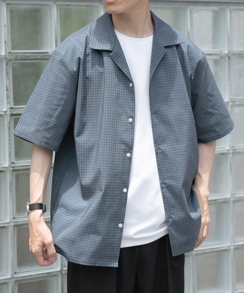 ITEMS URBANRESEARCH(アイテムズ アーバンリサーチ)の「Tattersall Open Collar shirts(シャツ/ブラウス・メンズ・カーキ/ブラック/ブラウン・MEDIUM/LARGE)」の14枚目の写真