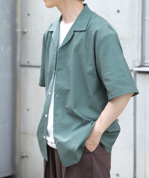 ITEMS URBANRESEARCH(アイテムズ アーバンリサーチ)の「Tattersall Open Collar shirts(シャツ/ブラウス・メンズ・カーキ/ブラック/ブラウン・MEDIUM/LARGE)」の15枚目の写真