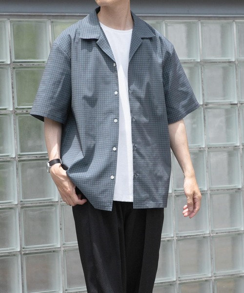 ITEMS URBANRESEARCH(アイテムズ アーバンリサーチ)の「Tattersall Open Collar shirts(シャツ/ブラウス・メンズ・カーキ/ブラック/ブラウン・MEDIUM/LARGE)」の16枚目の写真