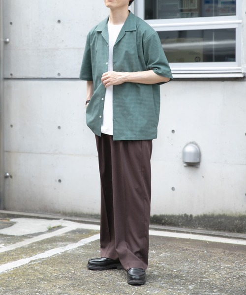 ITEMS URBANRESEARCH(アイテムズ アーバンリサーチ)の「Tattersall Open Collar shirts(シャツ/ブラウス・メンズ・カーキ/ブラック/ブラウン・MEDIUM/LARGE)」の17枚目の写真