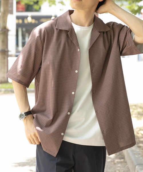 ITEMS URBANRESEARCH(アイテムズ アーバンリサーチ)の「Tattersall Open Collar shirts(シャツ/ブラウス・メンズ・カーキ/ブラック/ブラウン・MEDIUM/LARGE)」の20枚目の写真