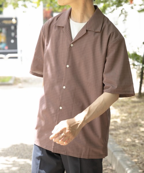 ITEMS URBANRESEARCH(アイテムズ アーバンリサーチ)の「Tattersall Open Collar shirts(シャツ/ブラウス・メンズ・カーキ/ブラック/ブラウン・MEDIUM/LARGE)」の21枚目の写真