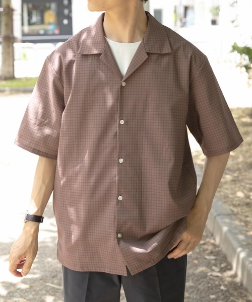 ITEMS URBANRESEARCH(アイテムズ アーバンリサーチ)の「Tattersall Open Collar shirts(シャツ/ブラウス・メンズ・カーキ/ブラック/ブラウン・MEDIUM/LARGE)」の22枚目の写真