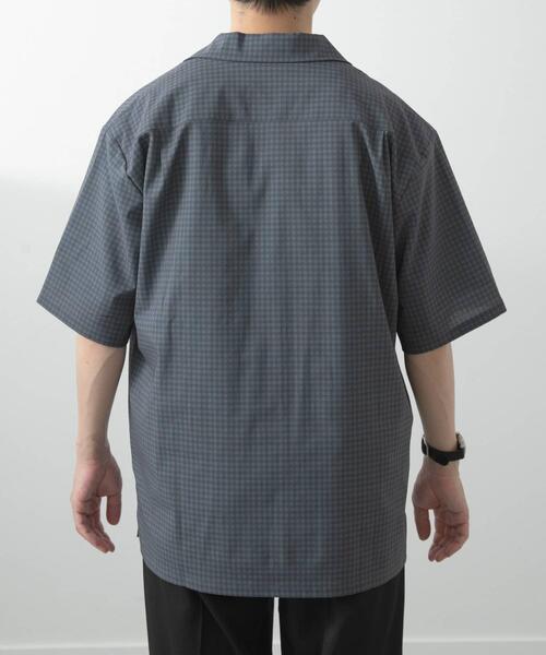 ITEMS URBANRESEARCH(アイテムズ アーバンリサーチ)の「Tattersall Open Collar shirts(シャツ/ブラウス・メンズ・カーキ/ブラック/ブラウン・MEDIUM/LARGE)」の4枚目の写真