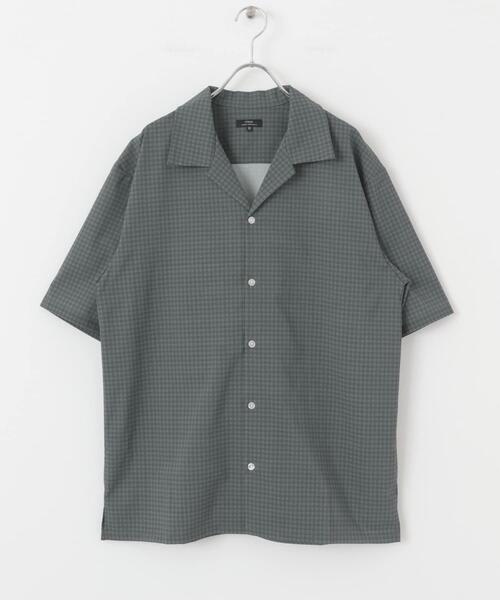 ITEMS URBANRESEARCH(アイテムズ アーバンリサーチ)の「Tattersall Open Collar shirts(シャツ/ブラウス・メンズ・カーキ/ブラック/ブラウン・MEDIUM/LARGE)」の5枚目の写真