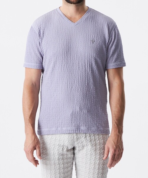 EPOCA UOMO(エポカウォモ)の「ワッシャーストレッチカットソー(Tシャツ/カットソー・メンズ・グレー系その他/ブラック/パープル系その他7・46/48)」の12枚目の写真